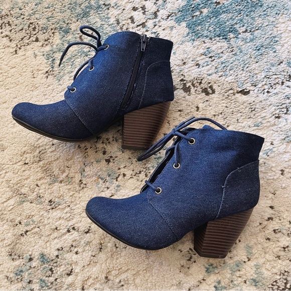Rampage Shoes - Rampage Denim Booties NEW in Box
